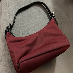 Coach small bag burgundy and black